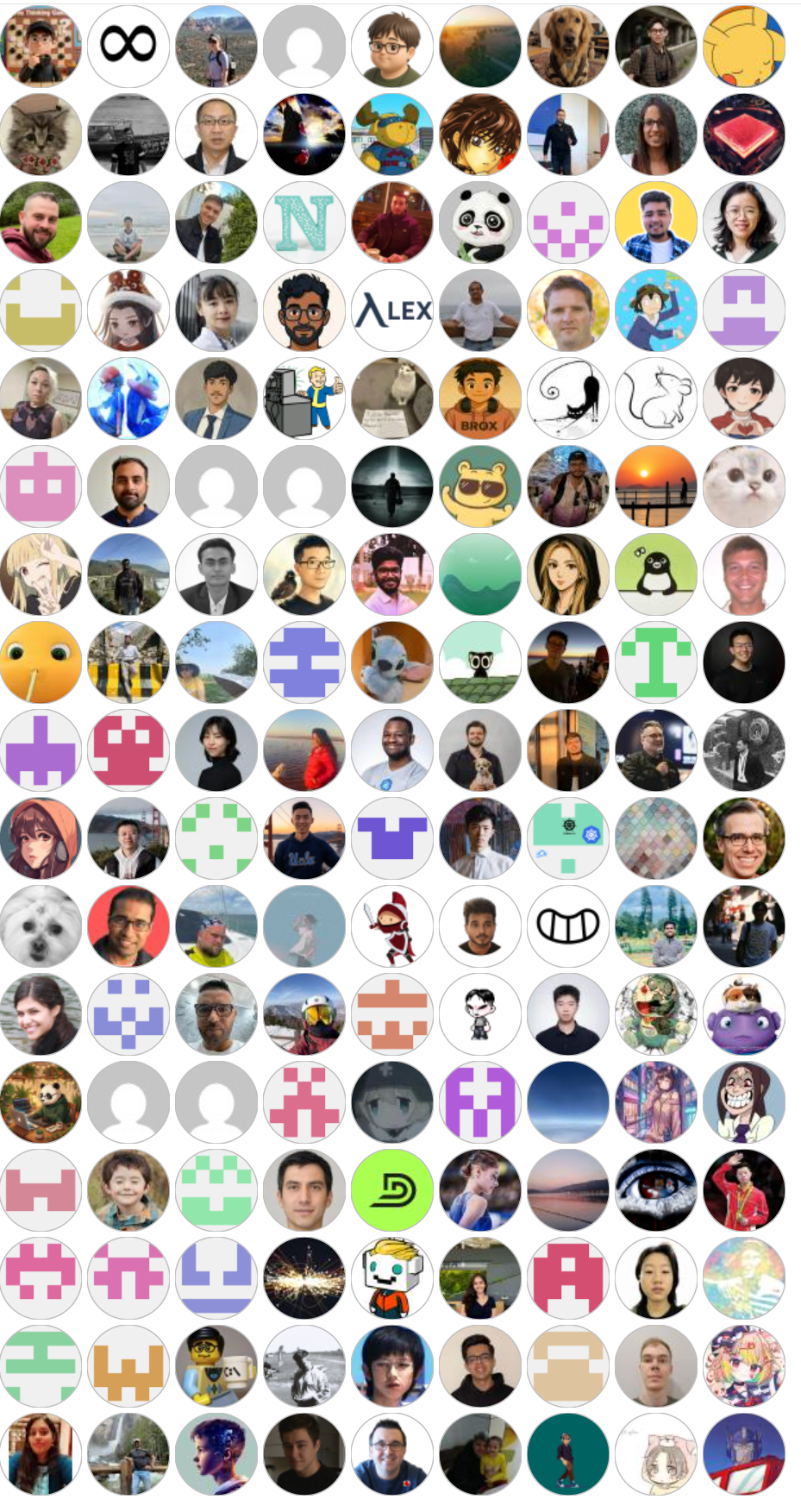 A wall of avatars representing contributors to vLLM Semantic Router as of August 2026.